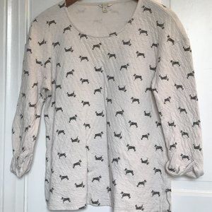 Boston Terrier Mid-Sleeve Shirt, Sonoma Life+Style, Size S